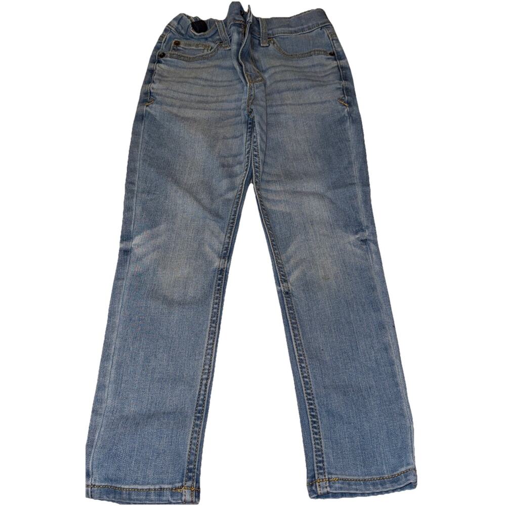 Preowned Cat And Jack Girls Skinny Stretch Jeans With Adjustable Waist Size 6